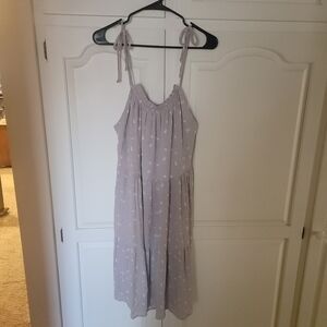 Les Femmes Light Gray Patterned Dress